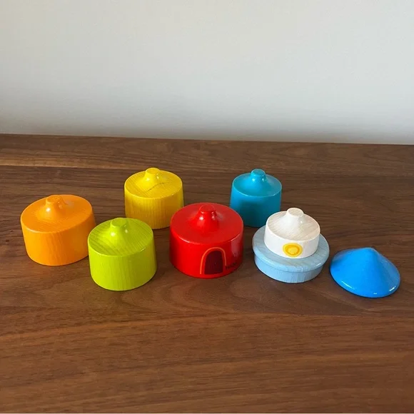 HABA Lighthouse Wooden Rainbow Stacker - Picture 2 of 3